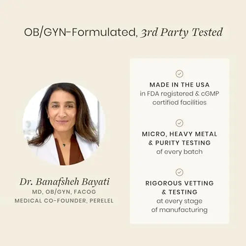Perelel Conception Support Pack, Prenatal Multivitamin with DHA Omega 3, COQ10 & Folate, Supports Fertility Wellness for Women Perelel Au supplements