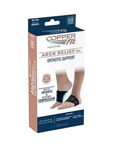 Copper Fit CFACBP Health Unisex Arch Relief Plus with Built-In Orthotic Copper Fit Au supplements