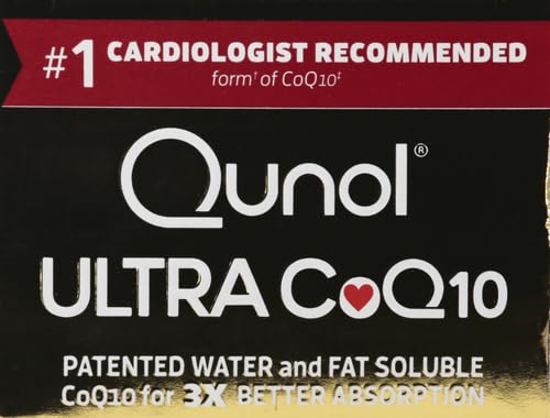 Qunol Ultra CoQ10 100mg, 3x Better Absorption, Patented Water and Fat Soluble Natural Supplement Form of Coenzyme Q10