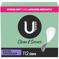 U by Kotex Clean & Secure Panty Liners, Light Absorbency, Extra Coverage, 112 Count U by Kotex Au supplements