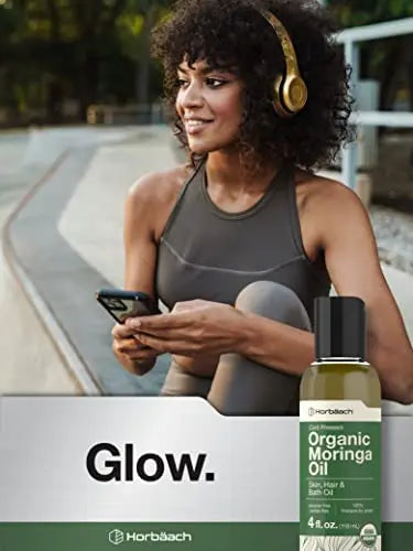 Organic Moringa Oil | 4 fl oz | for Face, Hair, and Skin | 100% Therapeutic Grade | Paraben Horbäach Au supplements