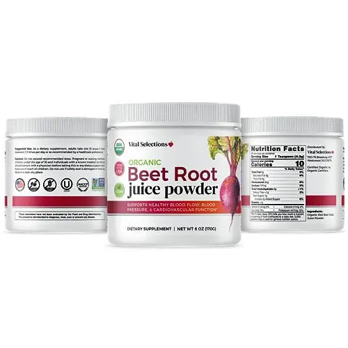 Vital Selections 100% Organic Beet Root Juice Powder, Highest Purity and Potency Vital Selections Au supplements