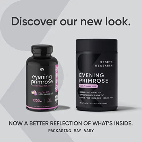 Sports Research Evening Primrose Supplement from Cold Pressed Oil Sports Research Au supplements