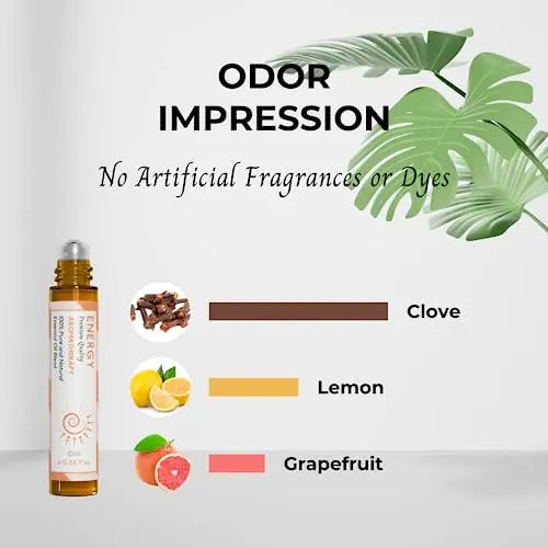 Benatu Energy Essential Oil Roll On Blend (with Clove, Lemon, Grapefruit Oil)- Travel Size Relaxing Roller benatu Au supplements