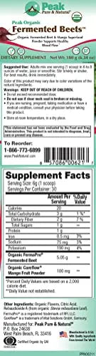 Peak Pure & Natural Peak Organic Fermented Beets - Organic Fermented Beet Powder Peak Pure & Natural Au supplements