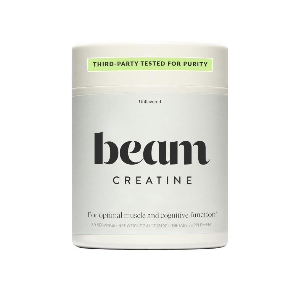 Beam Creatine Monohydrate Powder – 5g Micronized Creatine Monohydrate, Third Party Tested Creatine for Women & Men, Muscle Strength, Growth, Recovery & Cognitive Support, Unflavored, 30 Servings Beam Au supplements