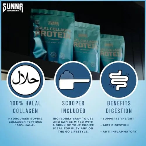 SUNNA SUPPLEMENTS - Halal Bovine Collagen Protein Powder for Hair, Skin, Nails and Joints SUNNA SUPPLEMENTS Au supplements