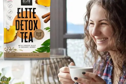 Elite Detox Tea: Natural Organic 7-Herbal Blend for Gentle Cleansing as Needed. Bloating Tea Elite Source Labs Au supplements
