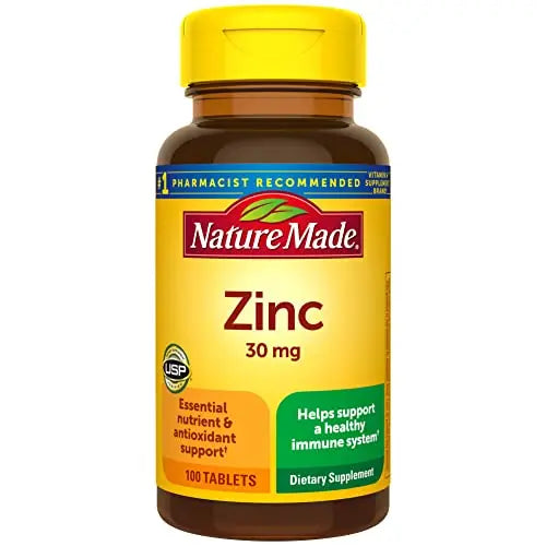 Nature Made Zinc 30 mg, Dietary Supplement for Immune Health and Antioxidant Support Nature Made Au supplements