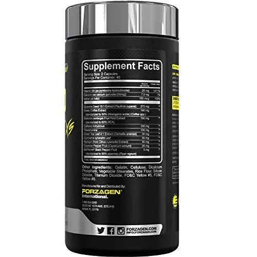 Forzagen Lipocrush Thermogenic Fat Burner for Men and Women, 90 Belly Fat Burner Forzagen Au supplements
