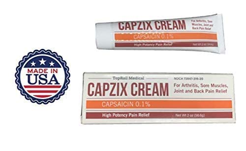Capzix Cream for Pain Relief 2 OZ Capsaicin .1% High Potency/ Maximum Strength CAPZIX CREAM Au supplements
