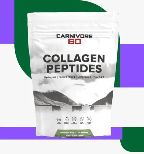 Carnivore Go Grass Fed Bovine Collagen Powder - 400g Hydrolysed Type 1 & 3 Carnivore Go Au supplements