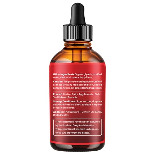 14-in-1 Berberine with Ceylon Cinnamon Supplement Liquid Drops, 1800mg + 30:1 Liposomal Tech with Cayenne Pepper, Soursop, Chromium, Bitter Melon, Turmeric, Moringa, Gymnema