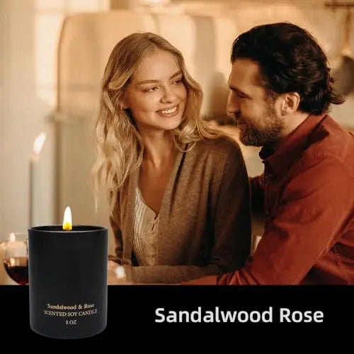 Sandalwood Rose Scented Candles, Christmas Birthday Candle Gifts for Women, Best Friends Kelly's Custom Candles Au supplements