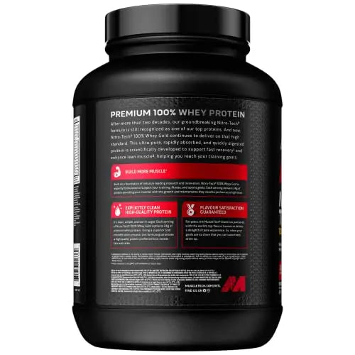 MuscleTech NitroTech 100% Whey Gold Protein Powder, Build Muscle Mass, Whey Isolate Protein Powder Muscletech Au supplements
