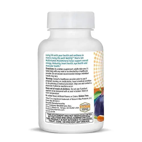 21st Century Wellify Men's 50+ Multivitamins with Minerals, 65Count 21st Century Au supplements