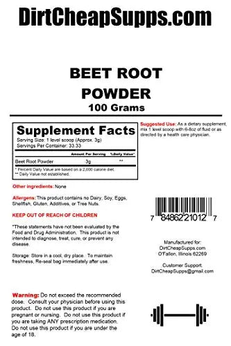 DirtCheapSupps Beet Powder 100g (33 Servings) DirtCheapSupps Au supplements