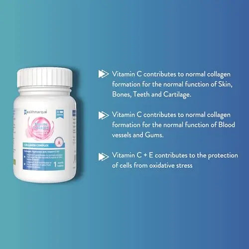 Collagen Complex | Collagen + Hyaluronic Acid + Vitamin C + Vitamin E | Tablets Healthmarque Au supplements