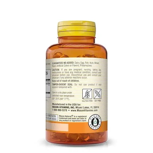 MASON NATURAL Peppermint Oil 50 mg Enteric Coated - Natural Gastrointestinal Comfort MASON NATURAL Au supplements