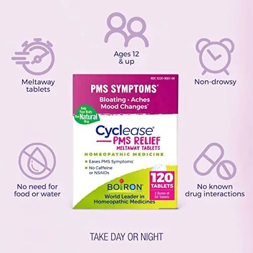 Boiron Cyclease PMS Twin Pack, 120 Tablets Count Boiron Au supplements