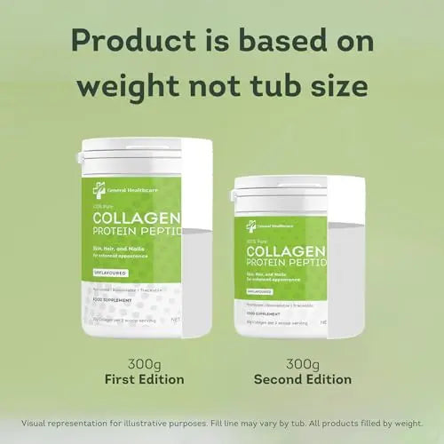 100% Pure Collagen Powder Protein Peptides - General Healthcare 300g Supplement General Healthcare Au supplements