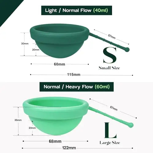 SHORDY Reusable Menstrual Disc Set of 2 (Small & Large), 100% Medical-Grade Silicone, Flexible SHORDY Au supplements