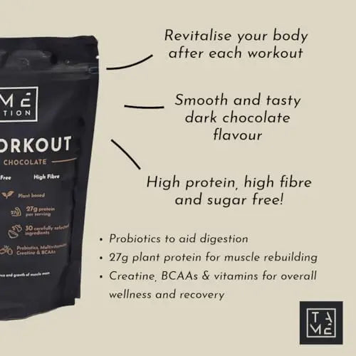 Vegan Post Workout Protein Powder | Dark Chocolate | 301g | Tame Nutrition Tame Nutrition Au supplements