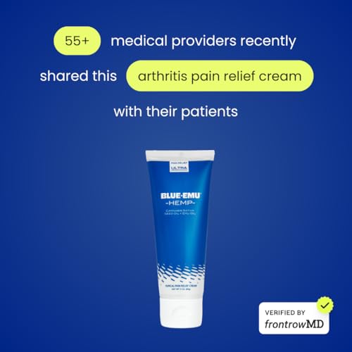 BLUE-EMU Ultra Hemp Arthritis Pain Relief Cream for Fast Joint & Muscle Relief, 3 Oz, 1 Pack BLUE-EMU Au supplements