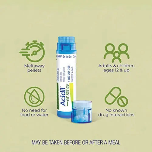 Boiron Acidil On The Go for Relief of Acid Reflux, Heartburn, Indigestion, Bloating, and Upset Stomach Boiron Au supplements