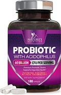 Probiotics, 60 Billion CFU per Serving, Probiotic with Prebiotics for Digestive & Immune Health Nature's Nutrition Au supplements