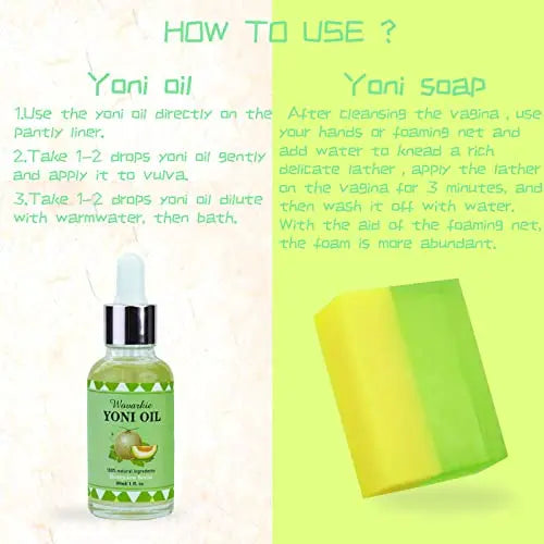 Yoni Soap Bars Yoni Wash & Yoni Oil Set Of 4, 2 * 5.29oz Handmade Vaginal Soap Feminine Wash Wovarkie Au supplements