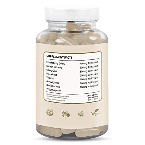 Hormone Balance for Women – Natural Female Energy & Mood Pills – Hot Flashes Menopause Relief Supplement with Vitex Chasteberry, Dong Quai, Maca Root Powder, Ginseng – 90 Veggie Capsules Herbal-avRay Au supplements