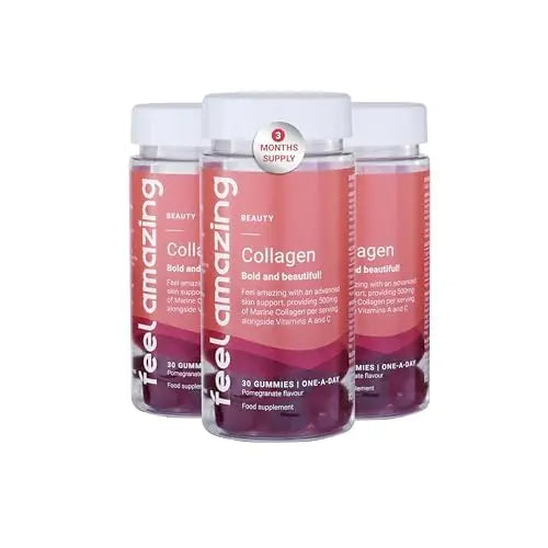 Collagen Gummies with Vitamins A and C, 500mg of Marine Collagen Per Serving, Advanced Skin Support, Feel Amazing Au supplements