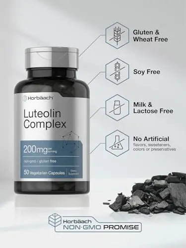 Luteolin Complex with Rutin | 50 Capsules | Vegetarian, Non-GMO & Gluten Free Flavonoid Horbäach Au supplements
