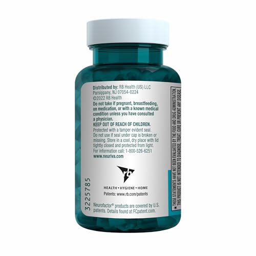 NEURIVA Plus Brain Supplement for Memory and Focus Clinically Tested Nootropics for Concentration for Mental Clarity, Cognitive Enhancement Vitamins B6, B12