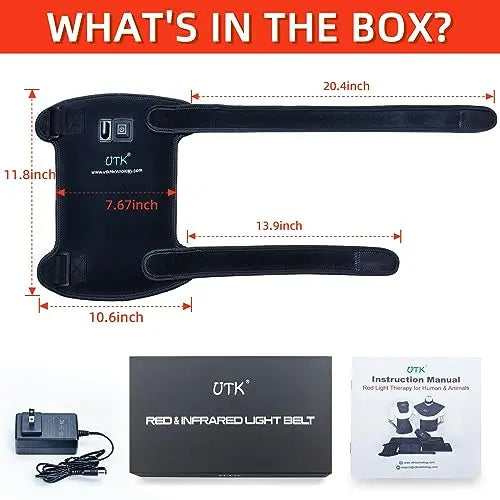 UTK Red Light Therapy for Body, 162Pcs 660nm Red Light & 54Pcs 850nm Near Infrared Light Therapy Belt UTK Au supplements