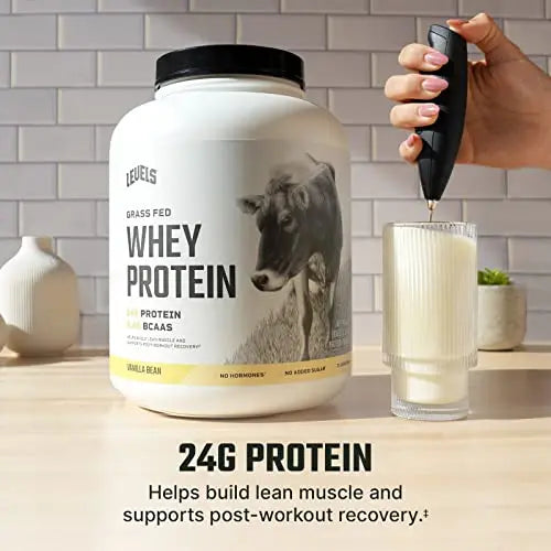 Levels Grass Fed 100% Whey Protein, No Hormones, Vanilla Bean, 5LB Levels Nutrition Au supplements