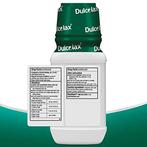 Dulcolax Liquid Laxative, Stimulant Free Laxative for Comfortable Relief, Cherry Flavor, 12 oz. Dulcolax Au supplements