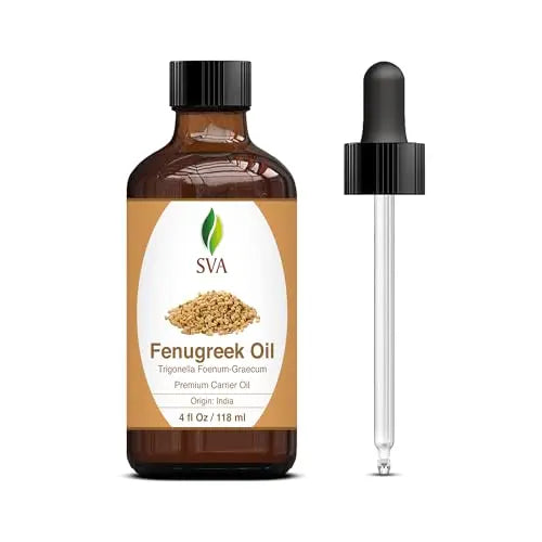 SVA Fenugreek Oil 4oz (118ml) Premium Carrier Oil with Dropper for Hair Care, Hair Oiling, Scalp Massage SVA ORGANICS Au supplements