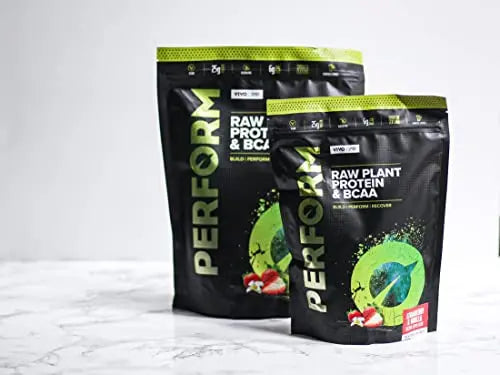 Vivo Life Perform Strawberry & Vanilla Flavour Vegan Protein Powder - BCAA Pea & Hemp Blend Vivo life Au supplements