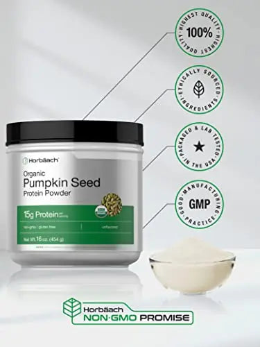 Pumpkin Seed Protein Powder Organic | 16 oz | Vegetarian, Gluten Free, and Non-GMO Horbäach Au supplements
