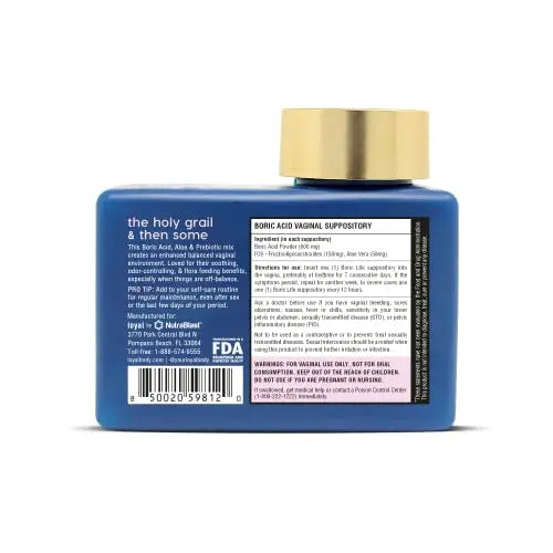 Loyal Boric Life Plus - Boric Acid Vaginal Suppositories with Aloe & FOS - Supports Odor Loyal Au supplements