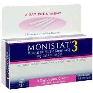 PACK OF 3 EACH MONISTAT 3 CREAM PREFILLED 1EA PT#30062540201 My Store Au supplements