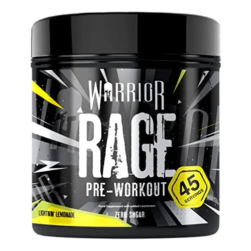Warrior - RAGE Pre Workout Powder – Lightnin’ Lemonade 392g, WA-RG-045-01 Warrior Au supplements
