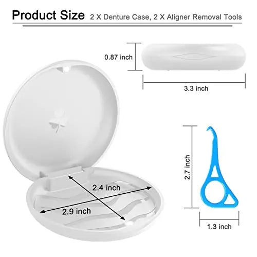 BVN 2 Pcs Retainer Case, Slim Braces Case, Denture Case, Mouth Guard Case, Teeth Aligner Case BVN Au supplements