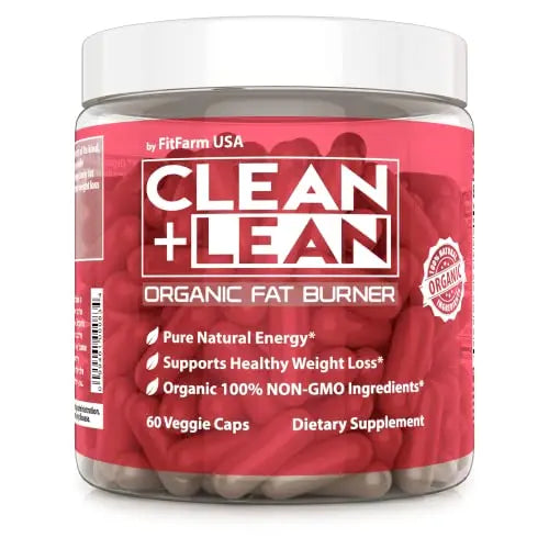 Clean+Lean-Organic Fat Burner by FitFarm USA - Worlds First Organic Fat Burner Supports FIT FARM USA Au supplements