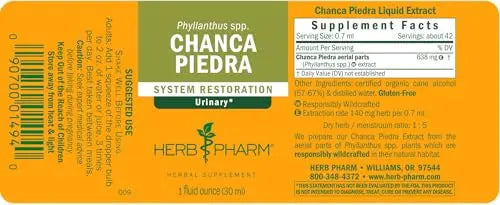 Herb Pharm Chanca Piedra Liquid Extract for Urinary System Support, 1 Fl Oz Herb Pharm Au supplements
