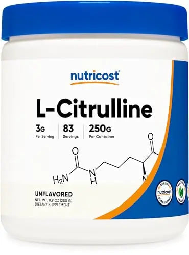 Nutricost Pure L-Citrulline (Base) Powder 250 Grams Nutricost Au supplements