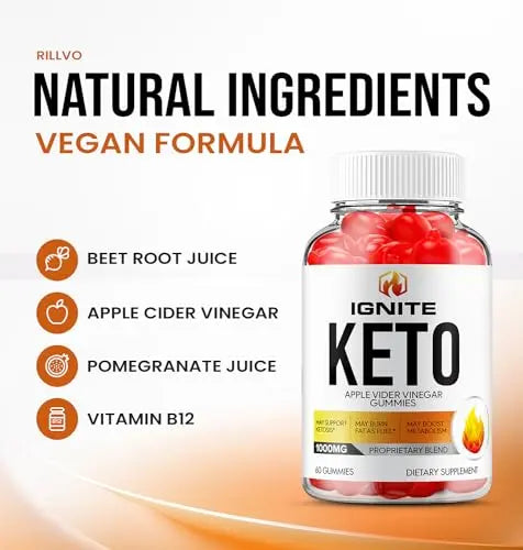 (3 Pack) Ignite Keto ACV Gummies - Official - Keto Ignite ACV Advanced Formula Plus Rillvo Au supplements