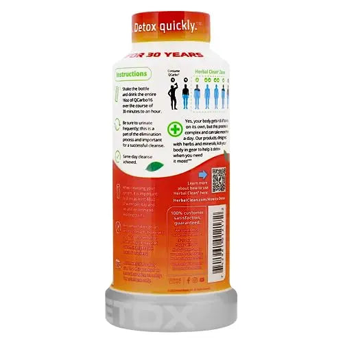 Herbal Clean Same-Day Premium Detox Liquid Drink, Strawberry Mango Flavor, 16 Fl Oz Herbal Clean Au supplements